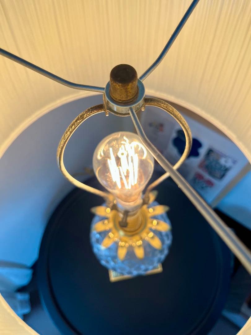 米軍放出未使用品 パイナップルランプ ガラステーブルランプ ヴィンテージ 激レア