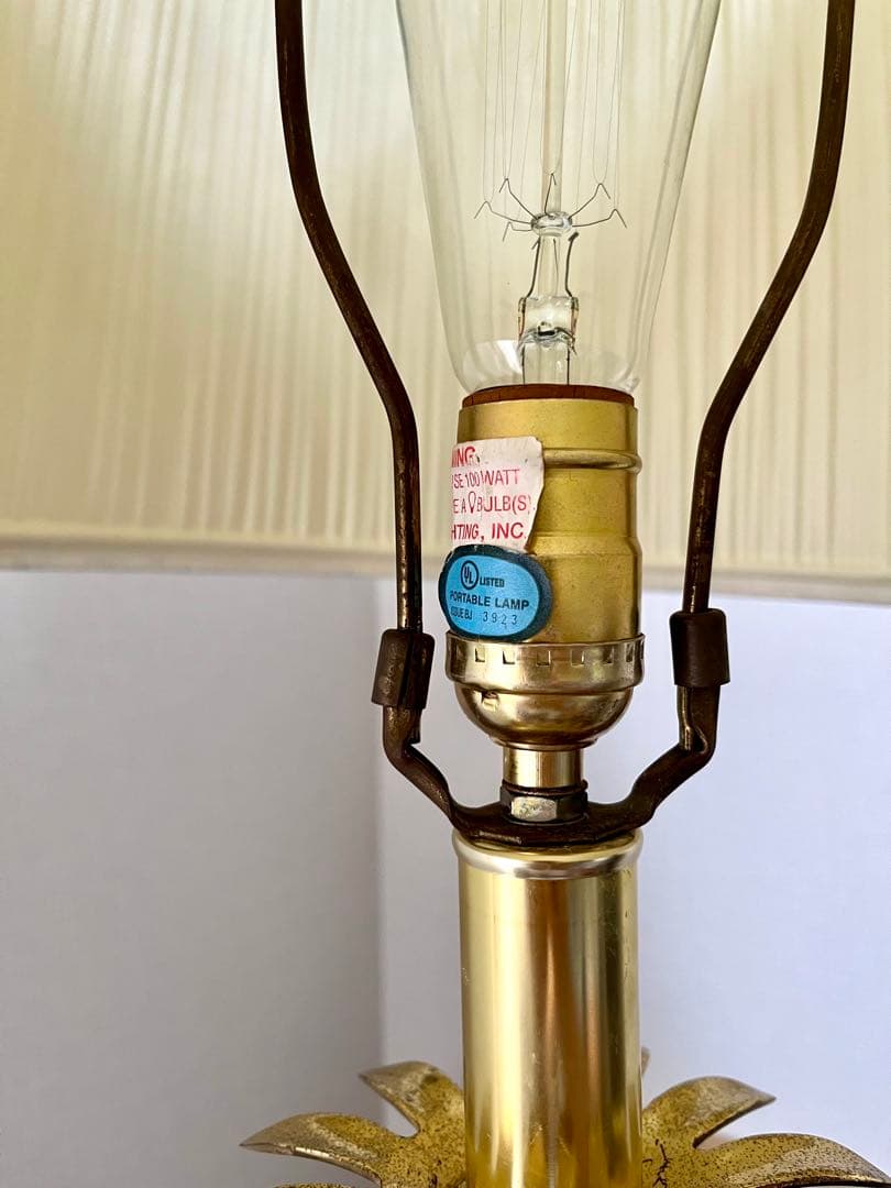 米軍放出未使用品 パイナップルランプ ガラステーブルランプ ヴィンテージ 激レア