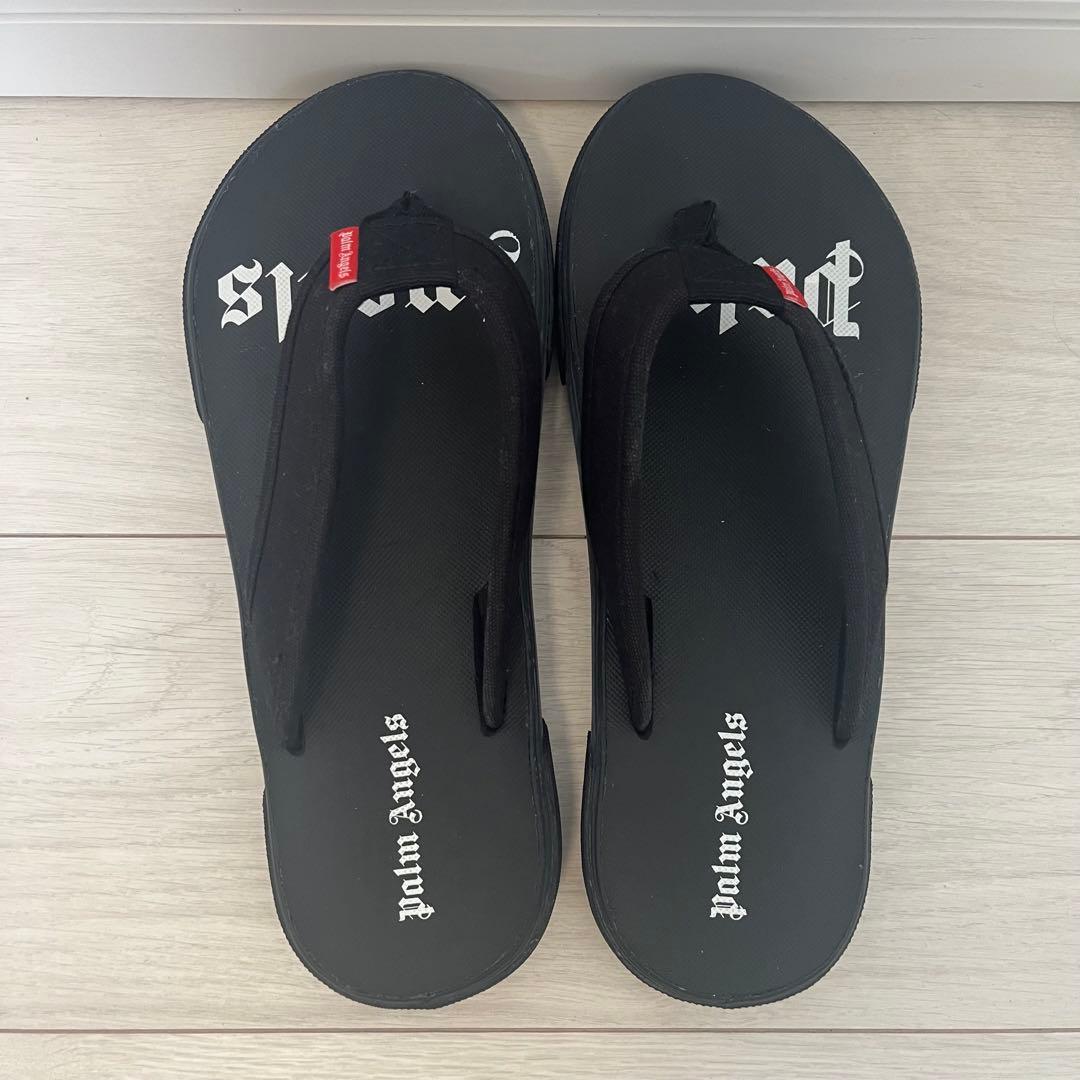 靴 Palm Angels Logo Tag Flip Flops