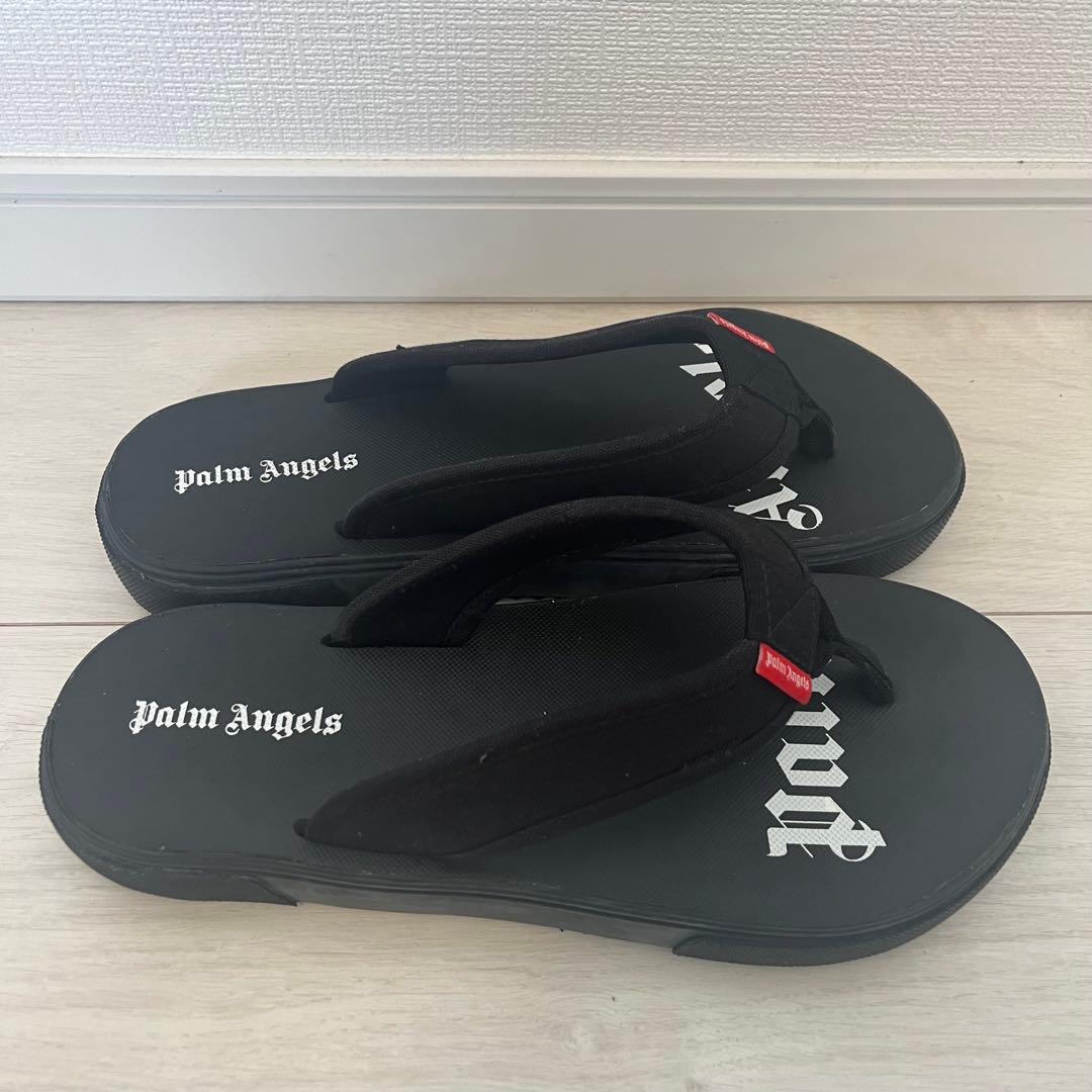 靴 Palm Angels Logo Tag Flip Flops