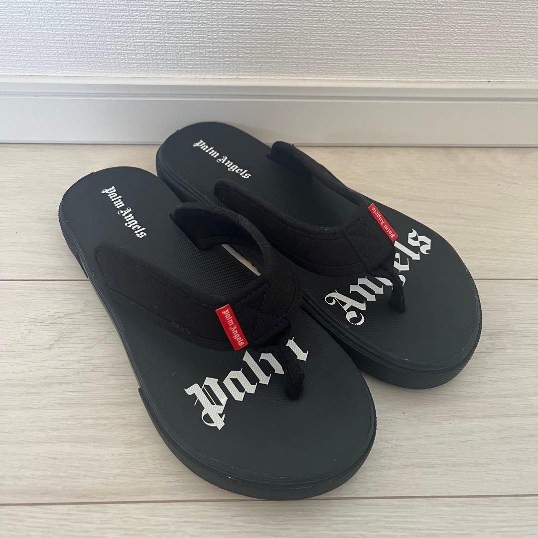 靴 Palm Angels Logo Tag Flip Flops