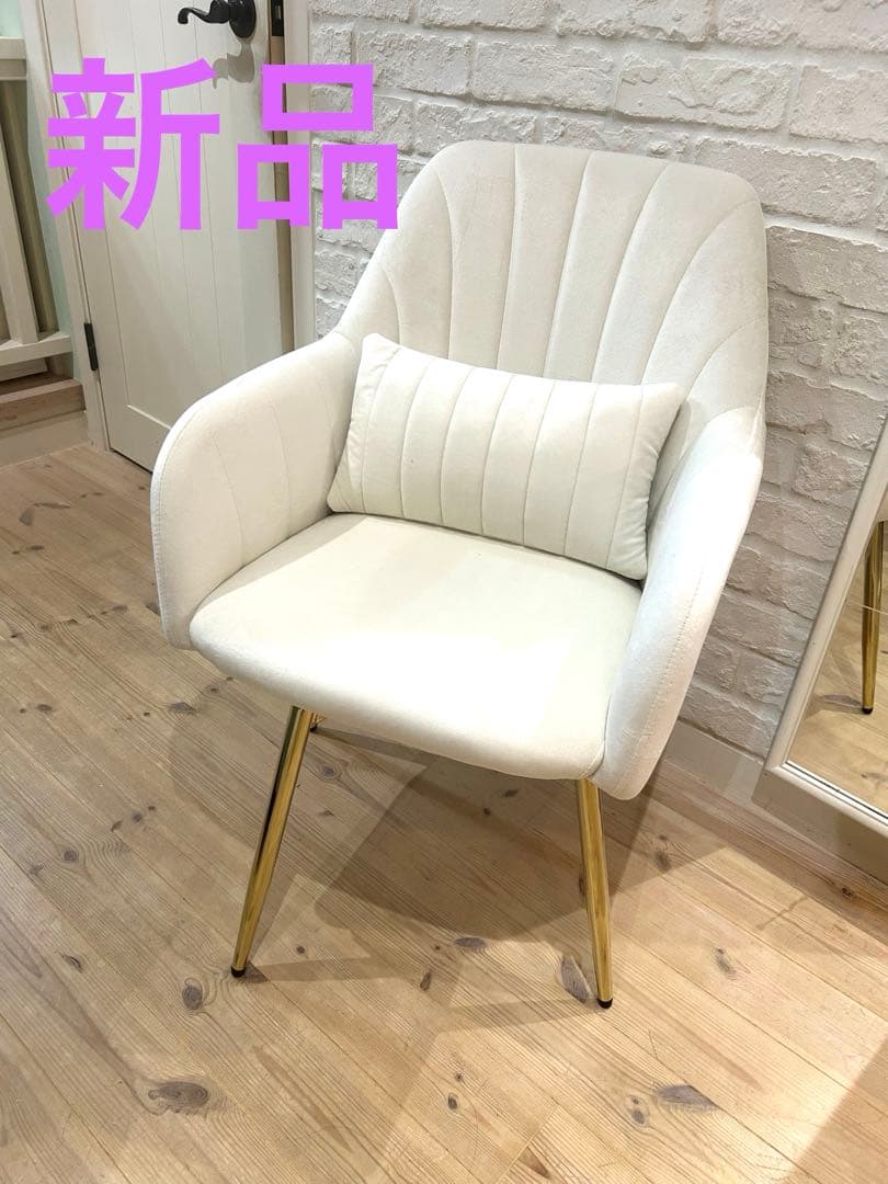 ダイニングチェア 韓国インテリア　ホワイト　回転椅子