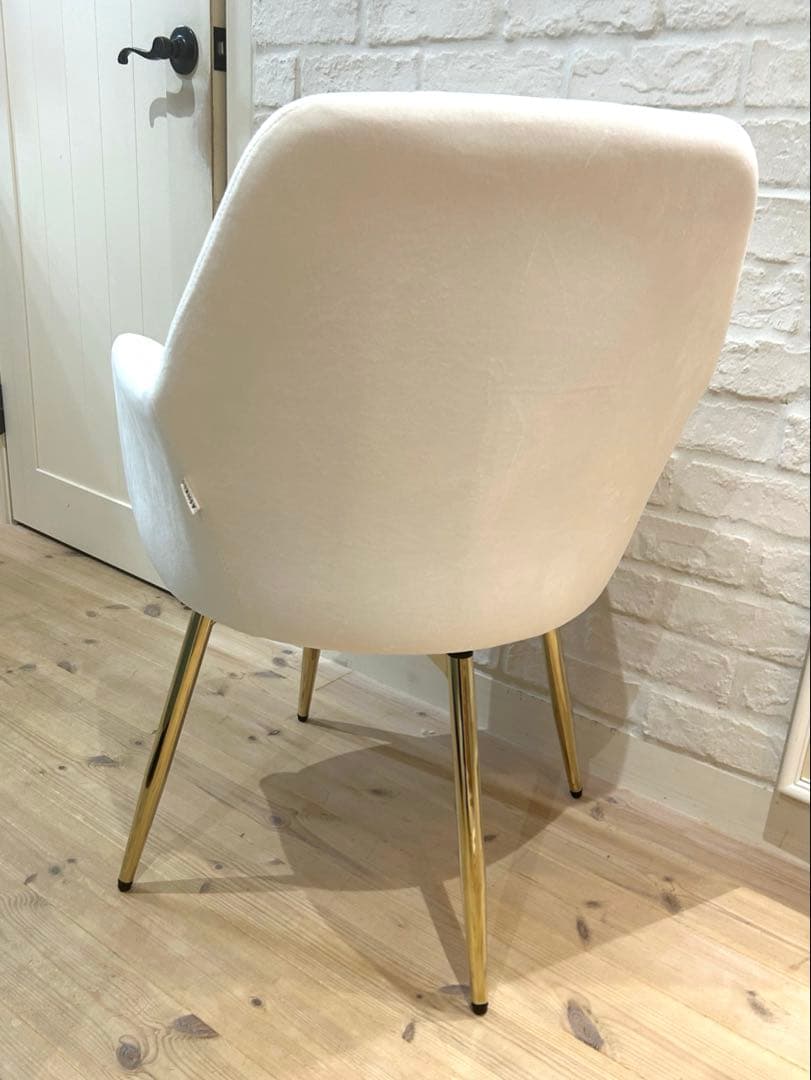 ダイニングチェア 韓国インテリア　ホワイト　回転椅子