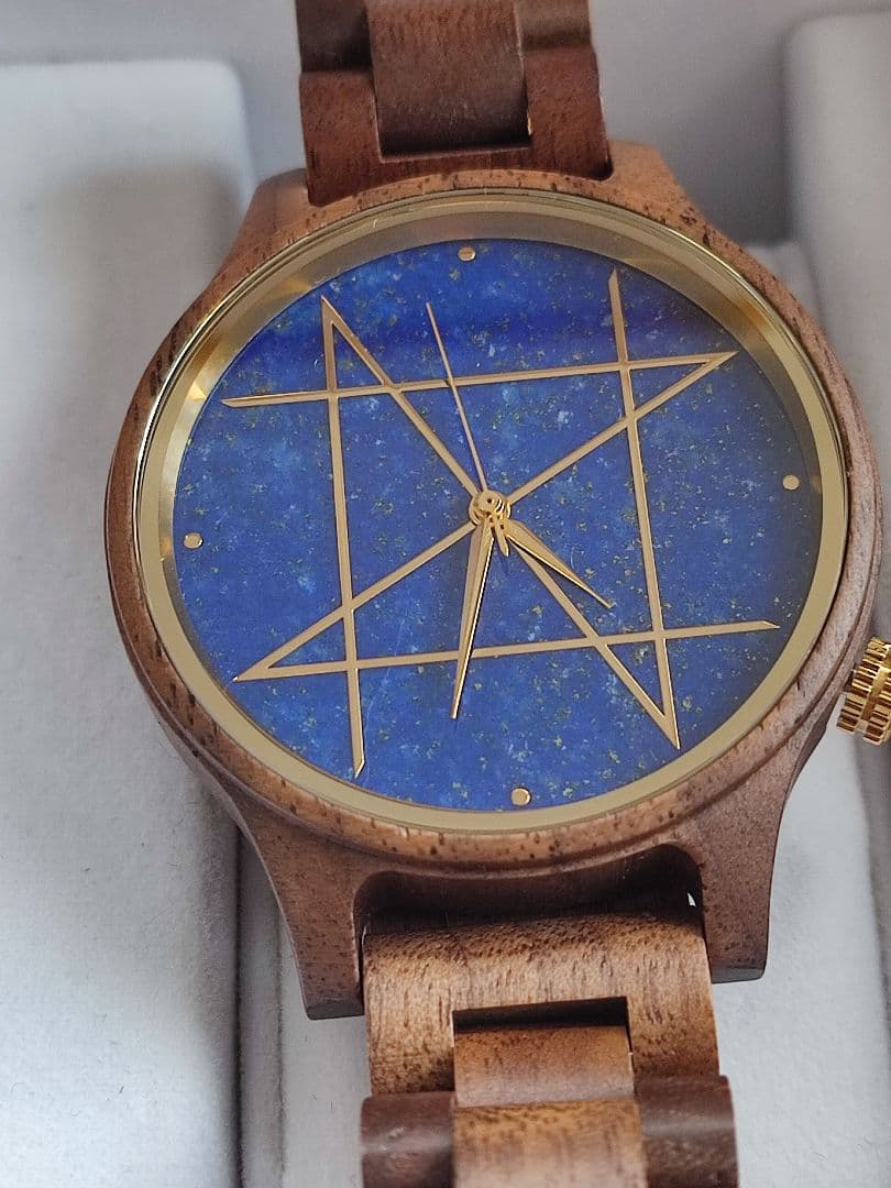 NOZ 時計　ラピスラズリ×ウォールナット　フルセット　クォーツモデル