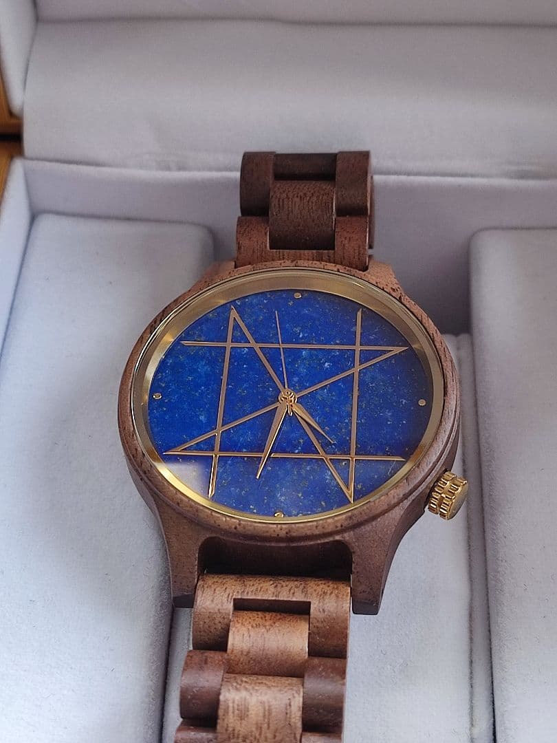 NOZ 時計　ラピスラズリ×ウォールナット　フルセット　クォーツモデル