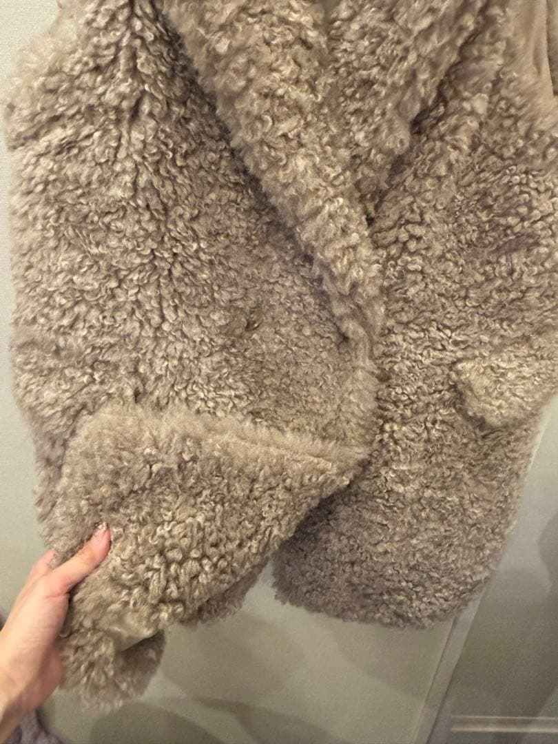 【2024AW・美品】　CADUNE カデュネ　ボアジレ　ベージュ 38サイズ