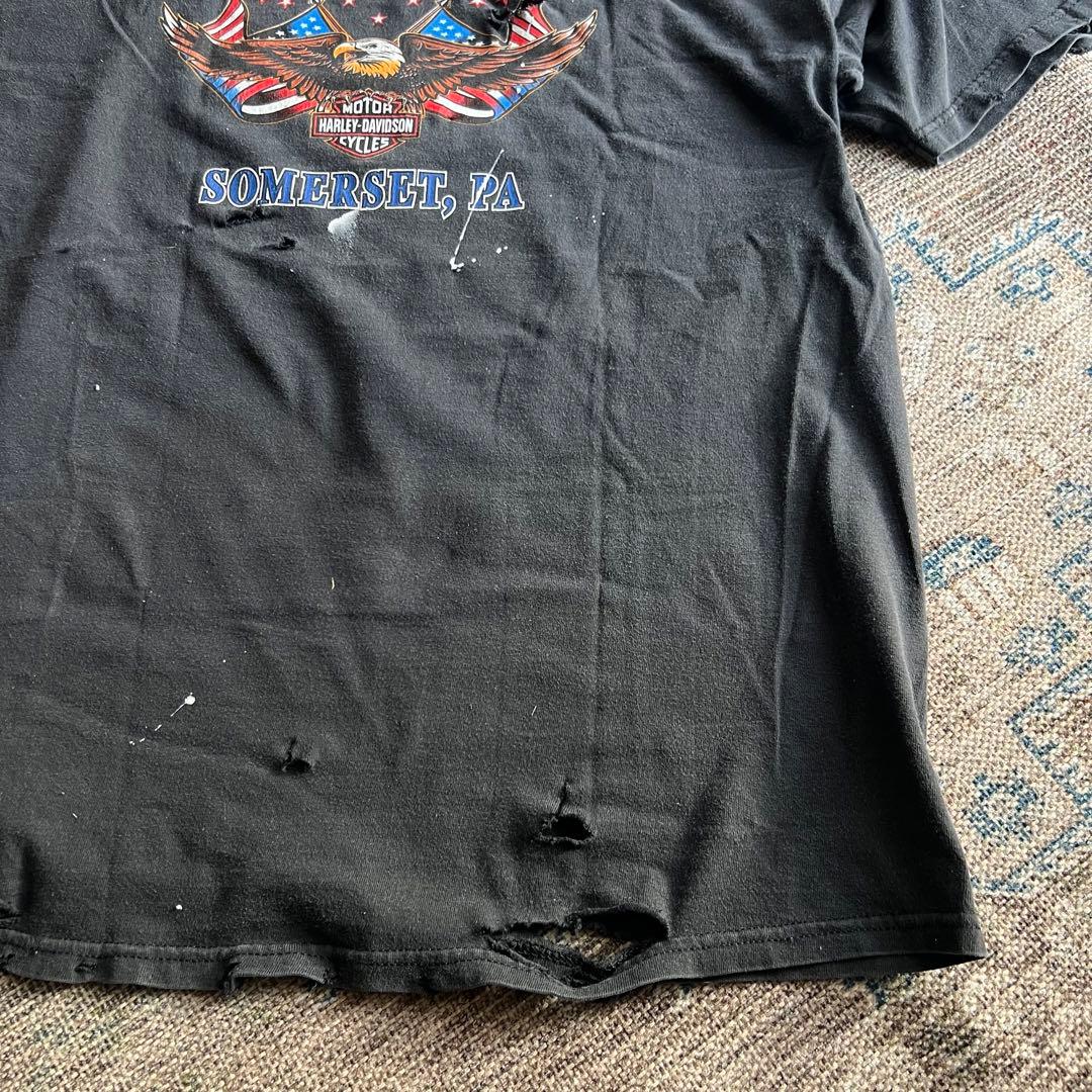 vintage Harley Davidson フェード ダメージ ボロ TEE