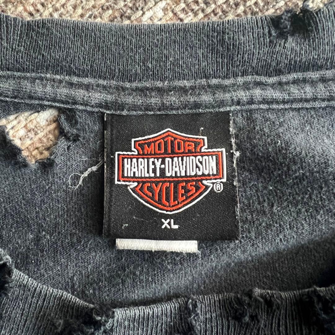 vintage Harley Davidson フェード ダメージ ボロ TEE