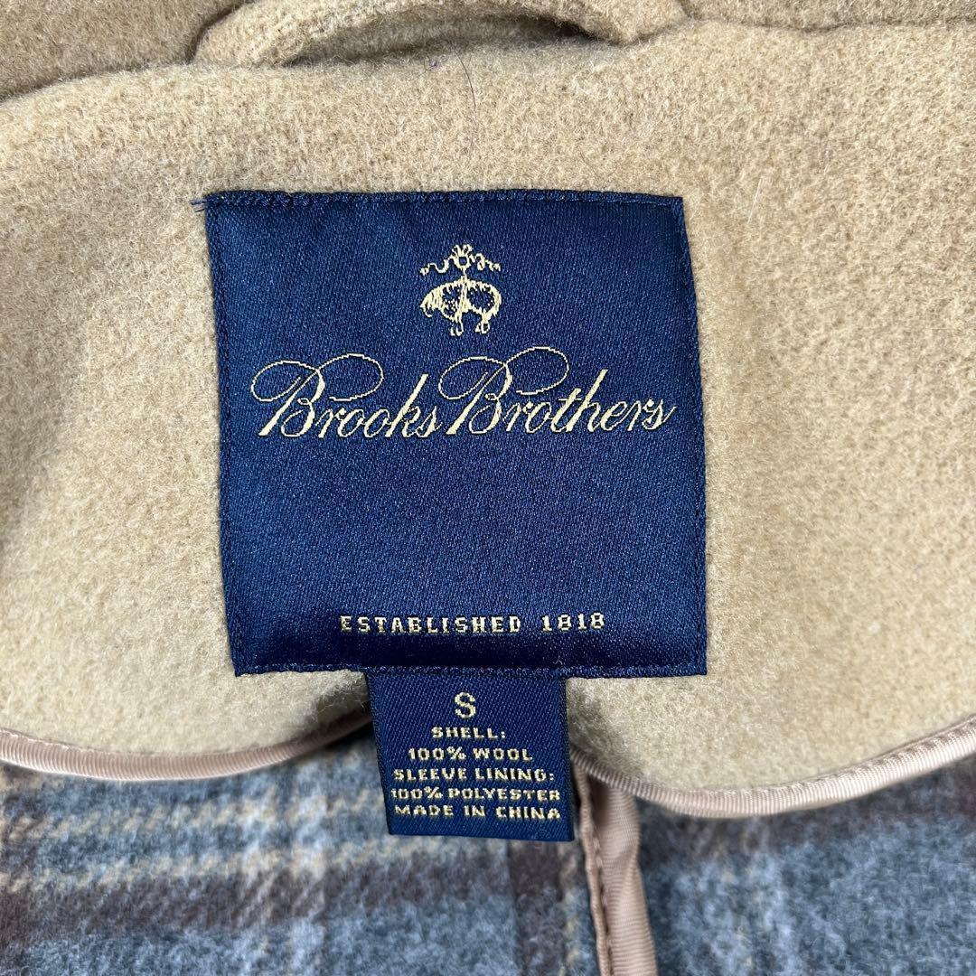 ✨未使用級 ブルックスブラザーズ 2way ダッフルコート チェック キャメル