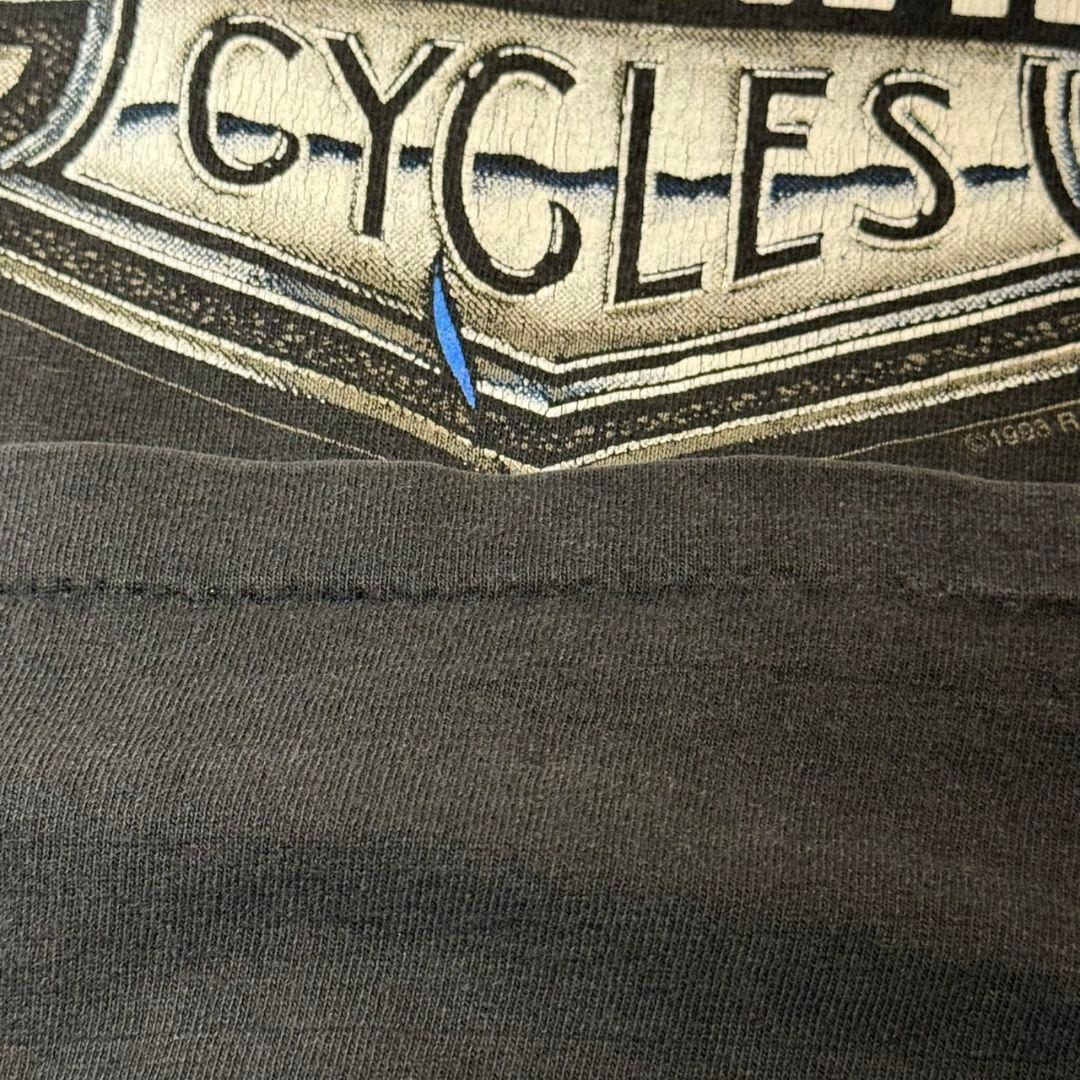 希少 90s USA製 ハーレーブルーファイアーフレイムパターン