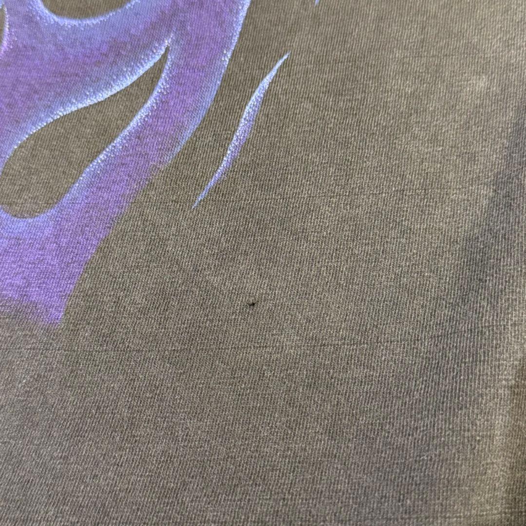 希少 90s USA製 ハーレーブルーファイアーフレイムパターン