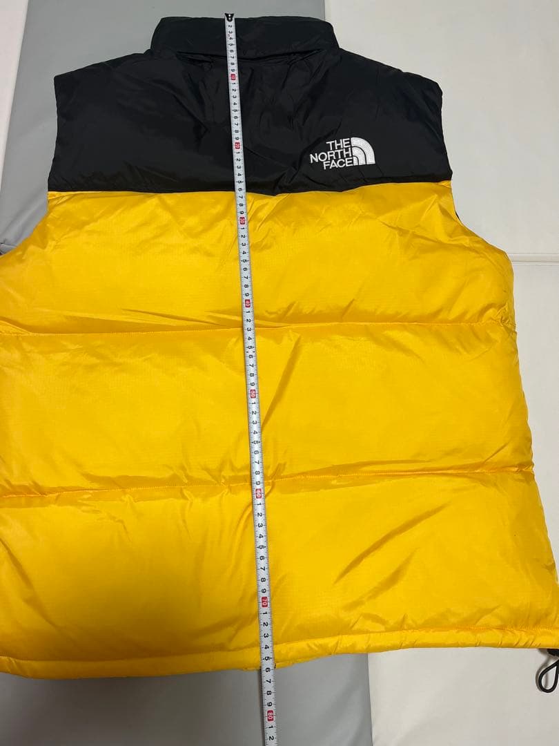 ノースフェイス　ダウンベスト　イエロー　XL