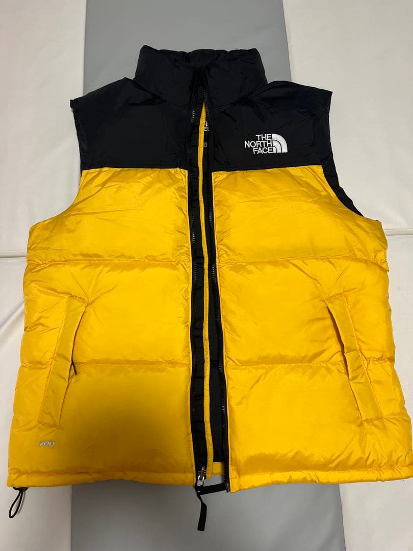 ノースフェイス　ダウンベスト　イエロー　XL
