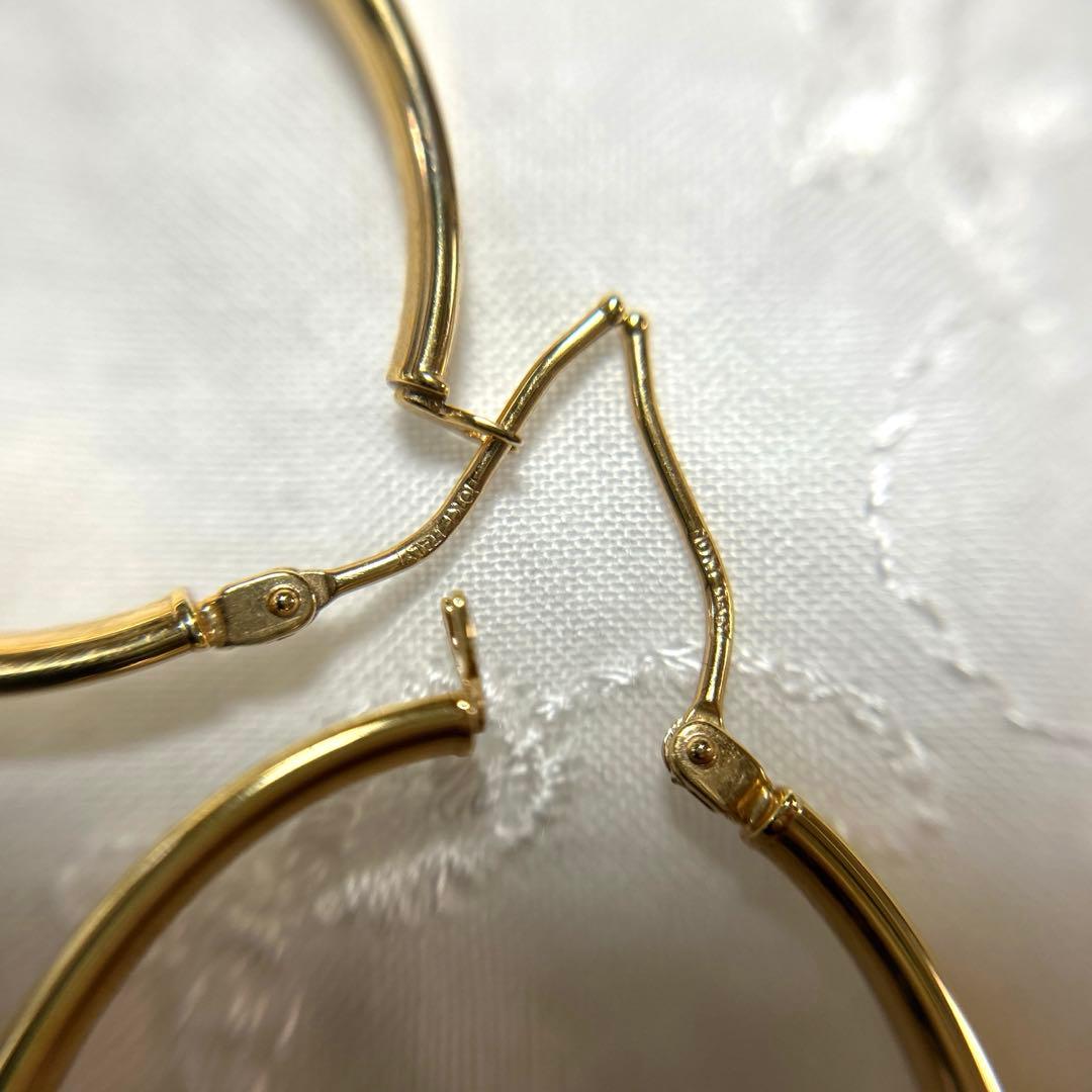 ☆不動の人気ピアス☆美品☆K10YG☆フープピアス☆