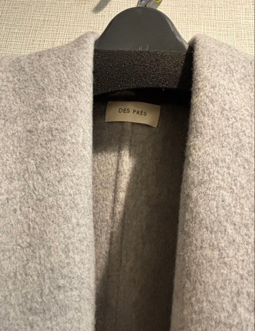【新品・未使用・タグ付】DES PRÉS オープンフロント ウールコート