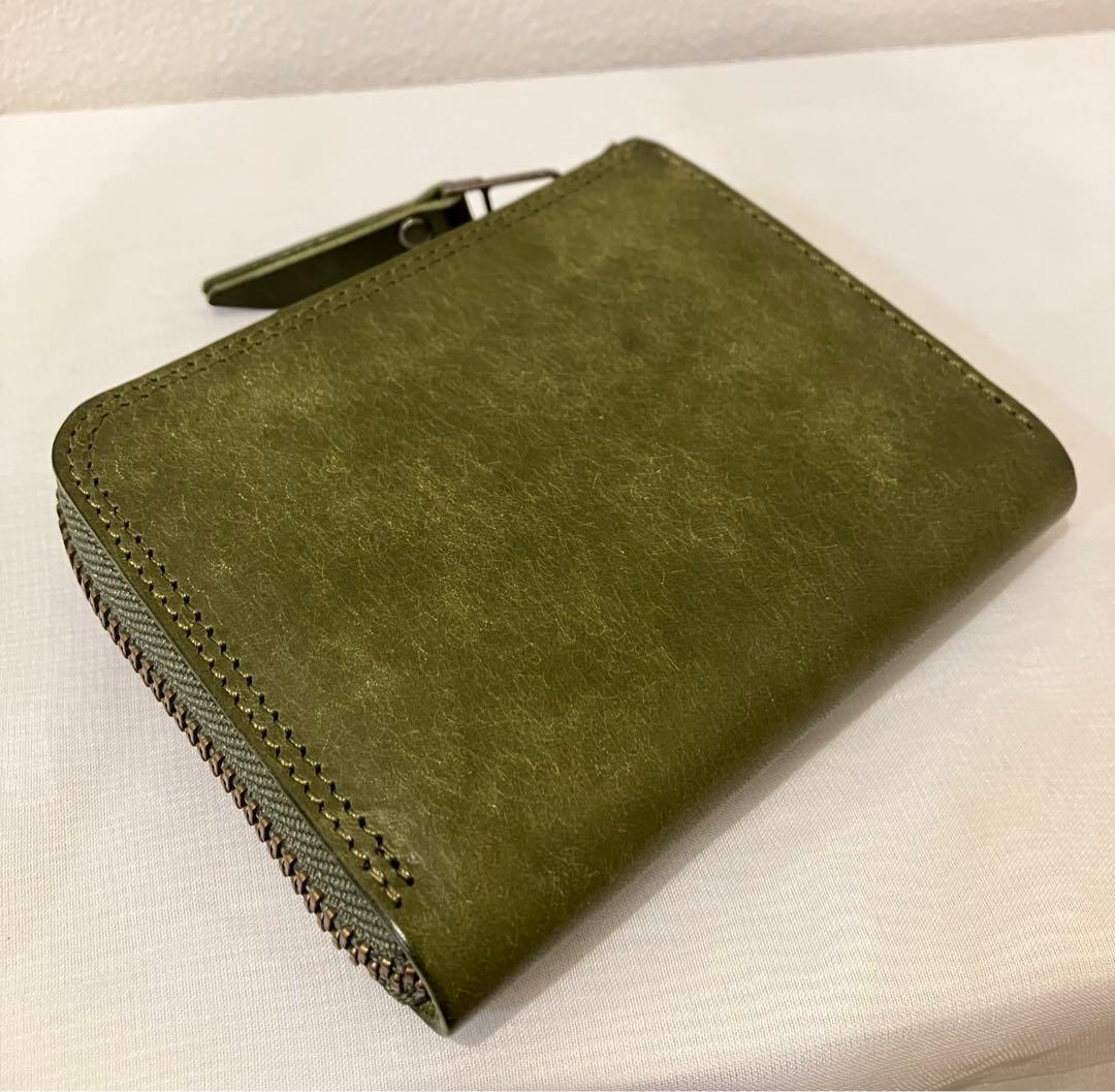 MOTO FW4 エレファント コンパクトジップ ウォレット グリーン　財布
