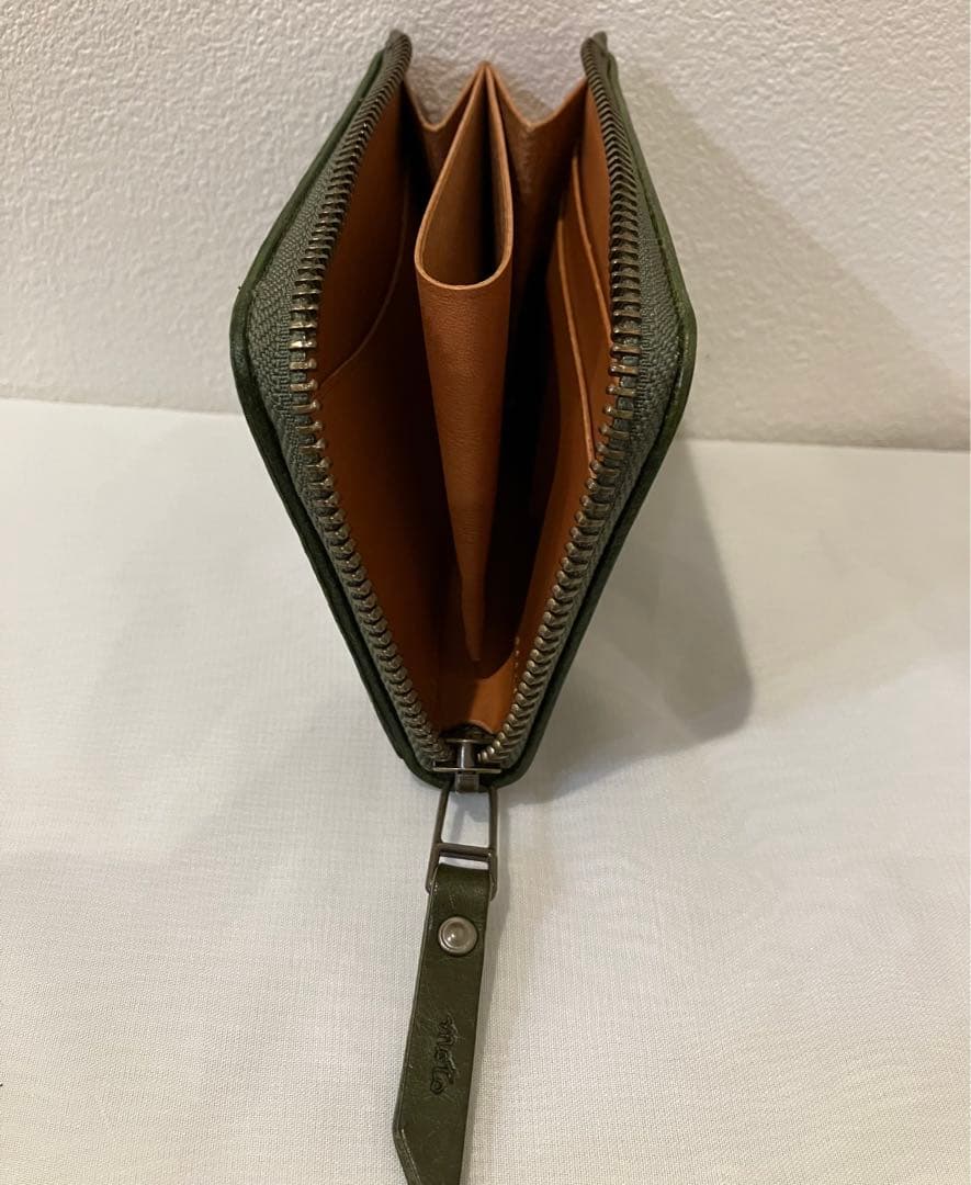 MOTO FW4 エレファント コンパクトジップ ウォレット グリーン　財布