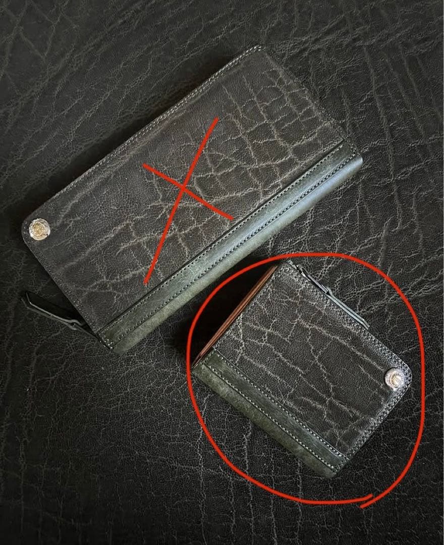 MOTO FW4 エレファント コンパクトジップ ウォレット グリーン　財布
