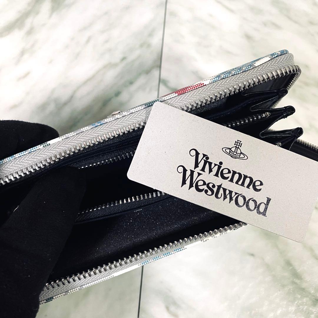 【新品】Vivienne Westwood長財布レディース　マルチカラーチェック