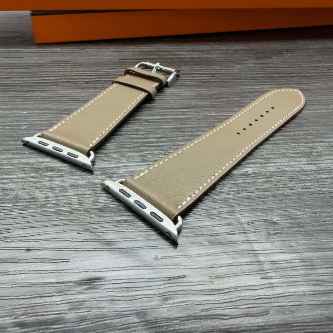 2957 ほぼ未使用　Apple Watch エルメス　エトゥープ　レザー