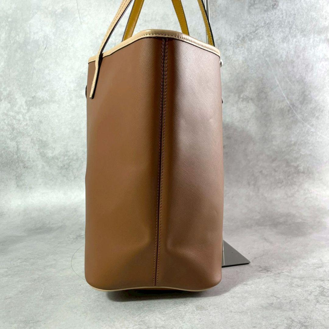 極美品 コーチ トートバッグ ビジネスバッグ A4可 PVC レザー ブラウン