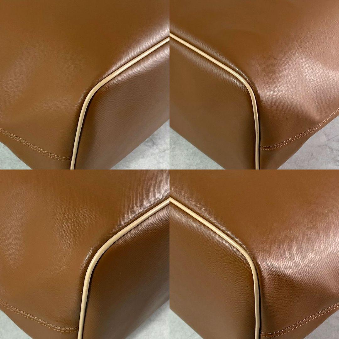 極美品 コーチ トートバッグ ビジネスバッグ A4可 PVC レザー ブラウン