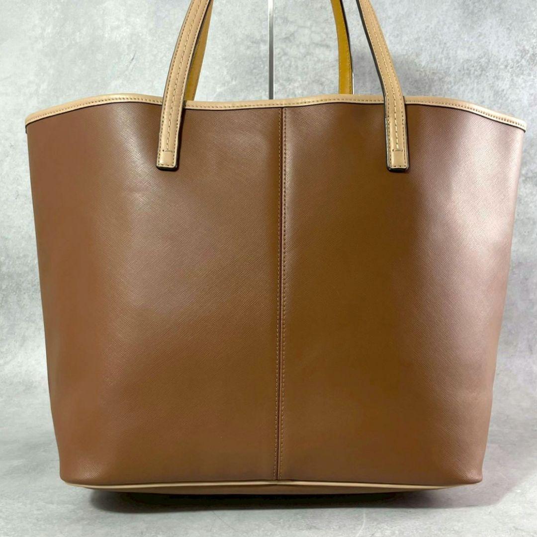 極美品 コーチ トートバッグ ビジネスバッグ A4可 PVC レザー ブラウン