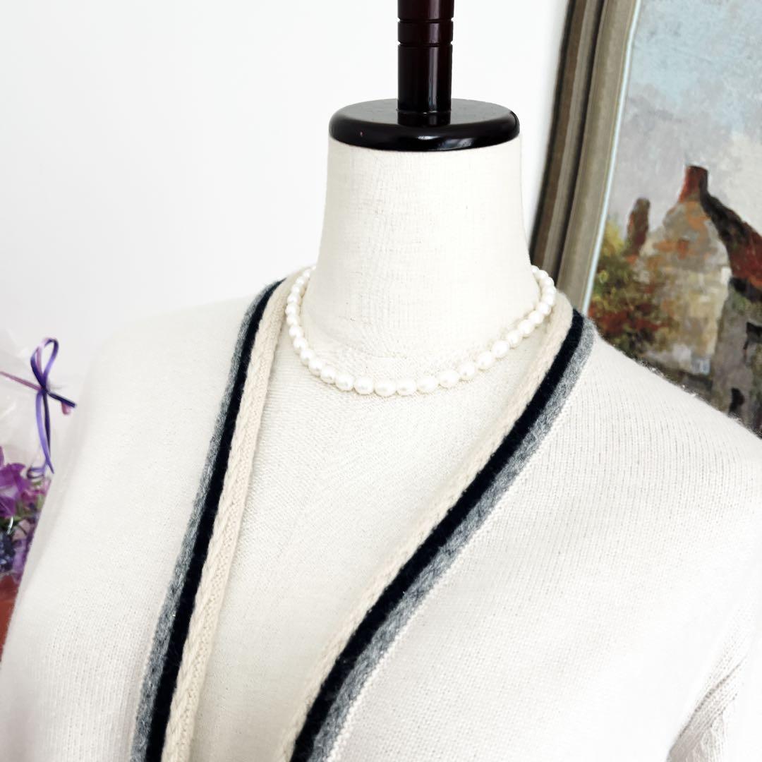 美品 CHANELシャネル カシミヤ 編み込み 刺繍 カーディガン ジャケット