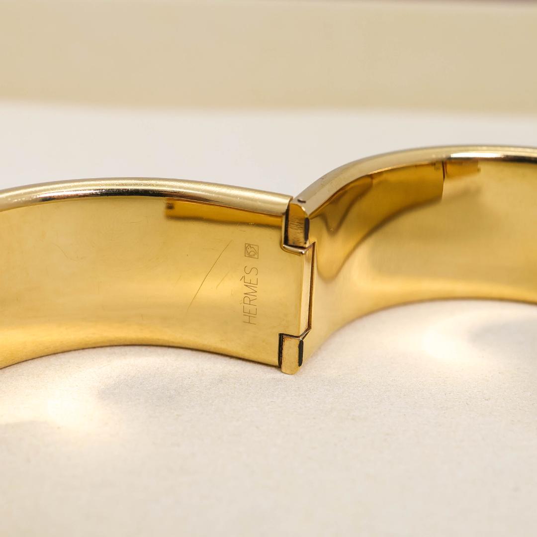 稼働 Hermes ロケ 腕時計 バングル 七宝焼 新品電池 2735