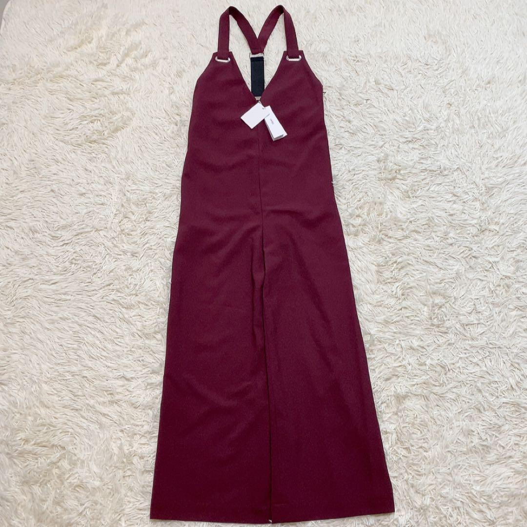 【未使用級】アンスリード サスペンダーオールインワン ボルドー タグ付き