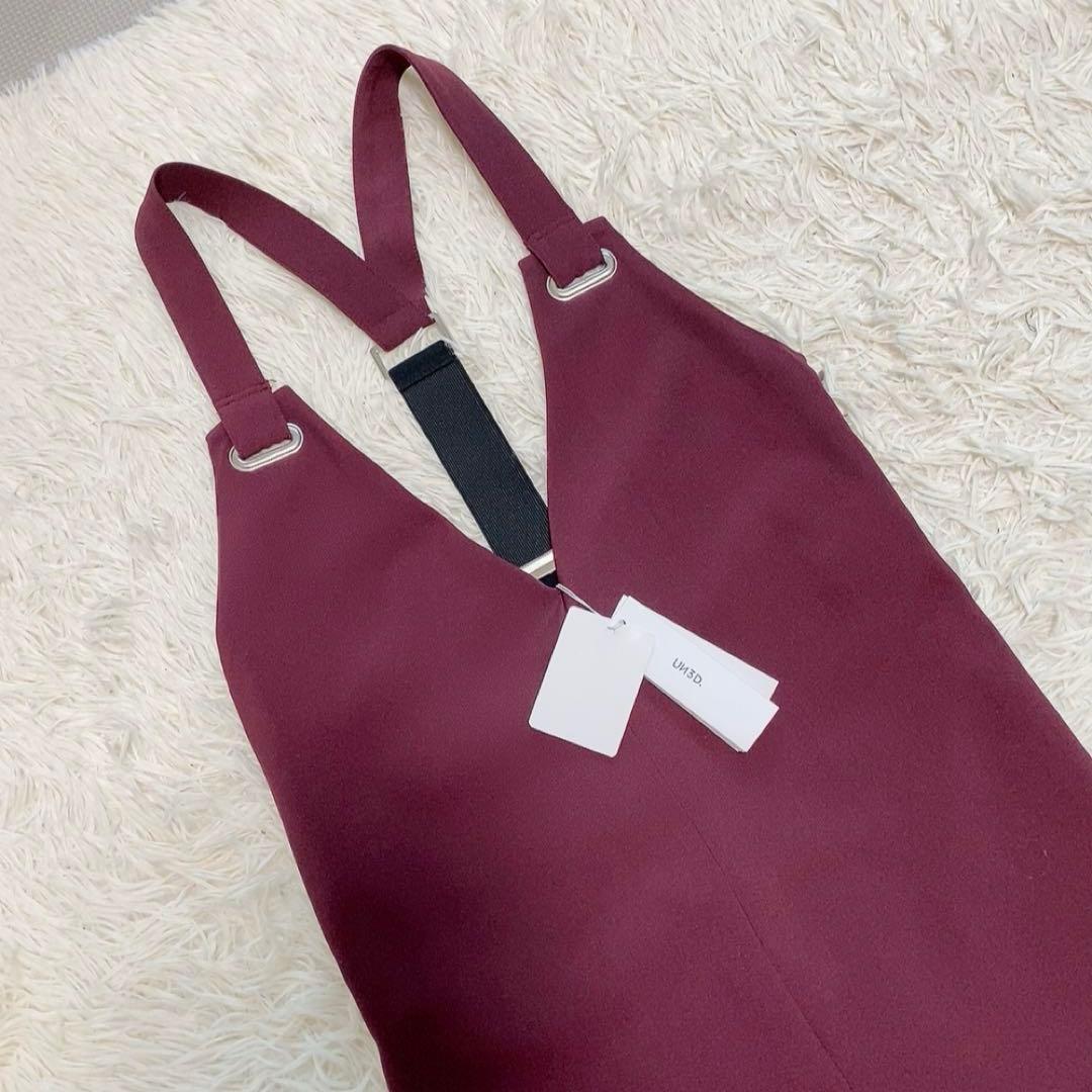 【未使用級】アンスリード サスペンダーオールインワン ボルドー タグ付き