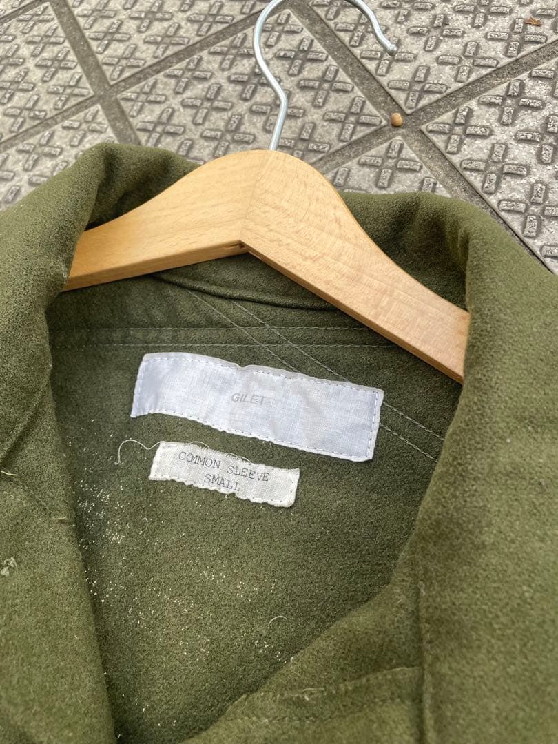 一点物#GILET USARMYリメイク 再構築 シャツレザーまじでかっこいい！