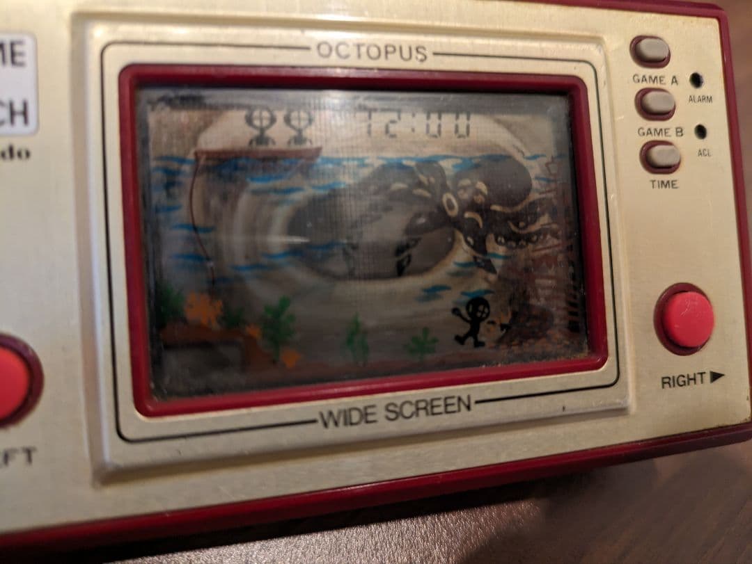 ゲームウォッチ オクトパス 当時物 動作品