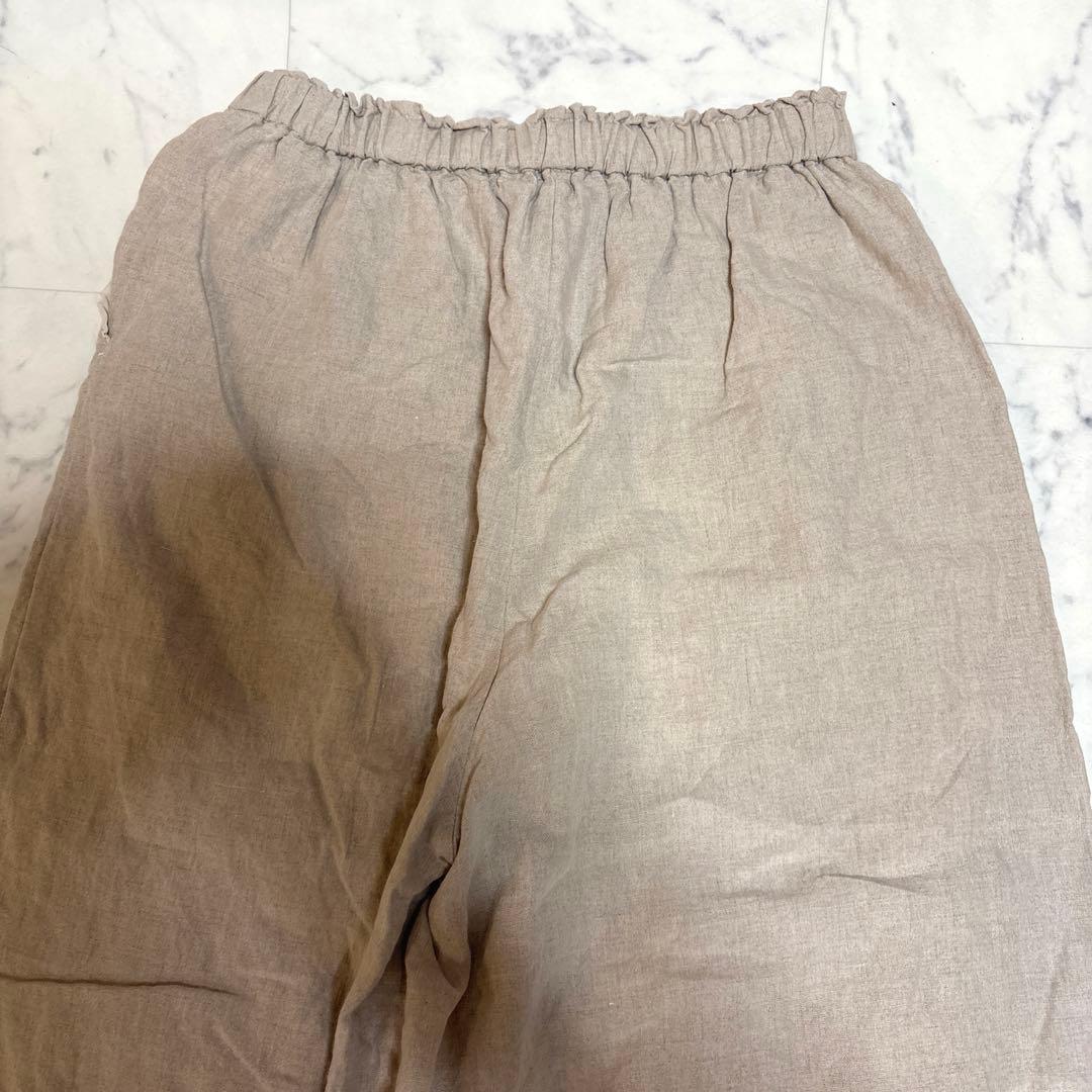 TSUHARU by Samansa Mos2 リネン裾シフォンフリルパンツ