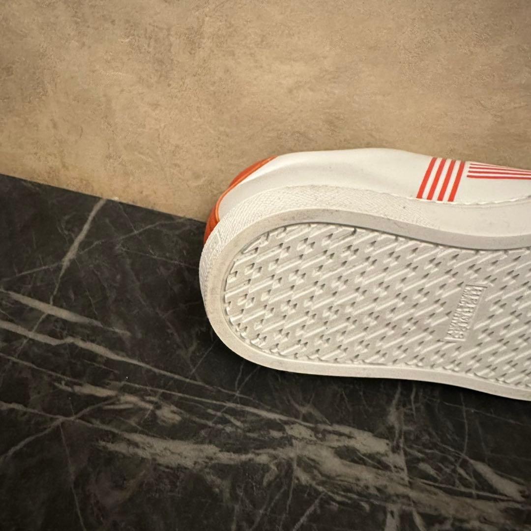 HERMES ホワイトオレンジ スニーカー