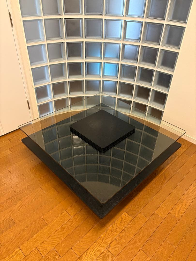 アルモニア (Armonia) ガラステーブル (ブラック) 鎌倉市内受渡し限定