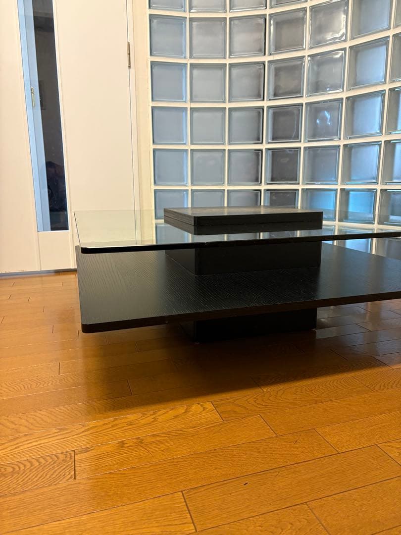 アルモニア (Armonia) ガラステーブル (ブラック) 鎌倉市内受渡し限定