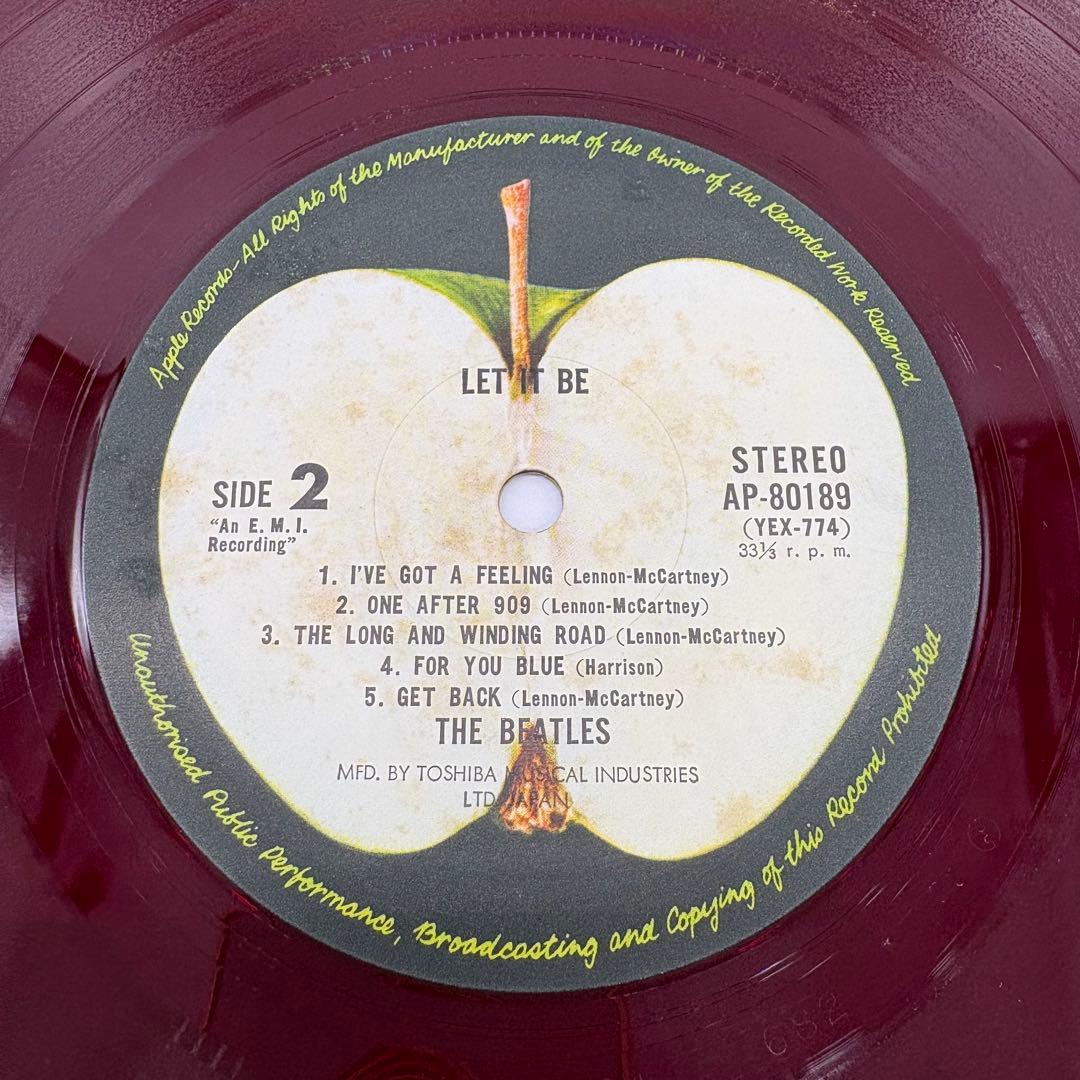 ♦︎【赤盤】THE BEATLES ビートルズ LET IT BEレコード 国内版