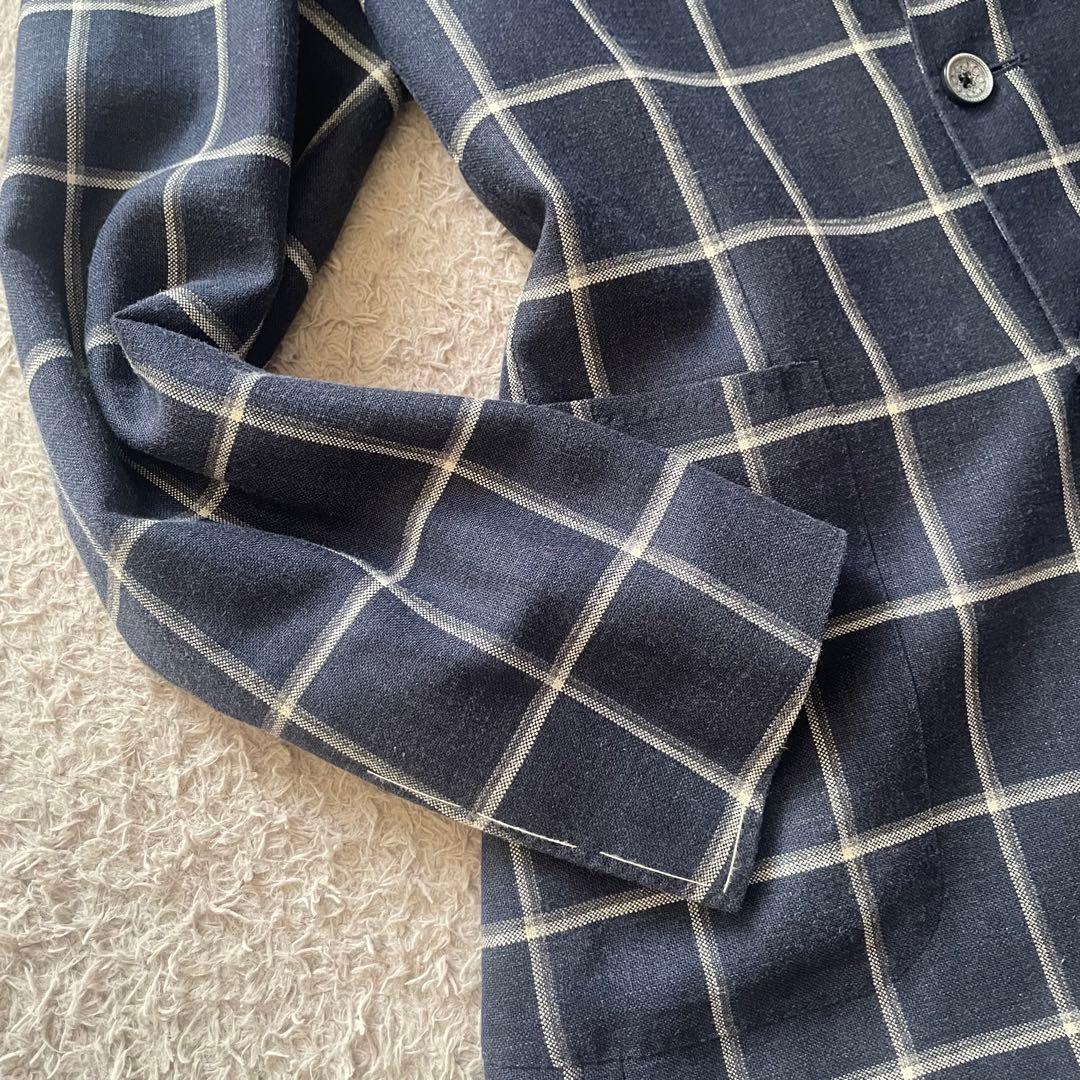 【新品未使用！】タリアトーレ　テーラードジャケット　チェック　ウール　シルク
