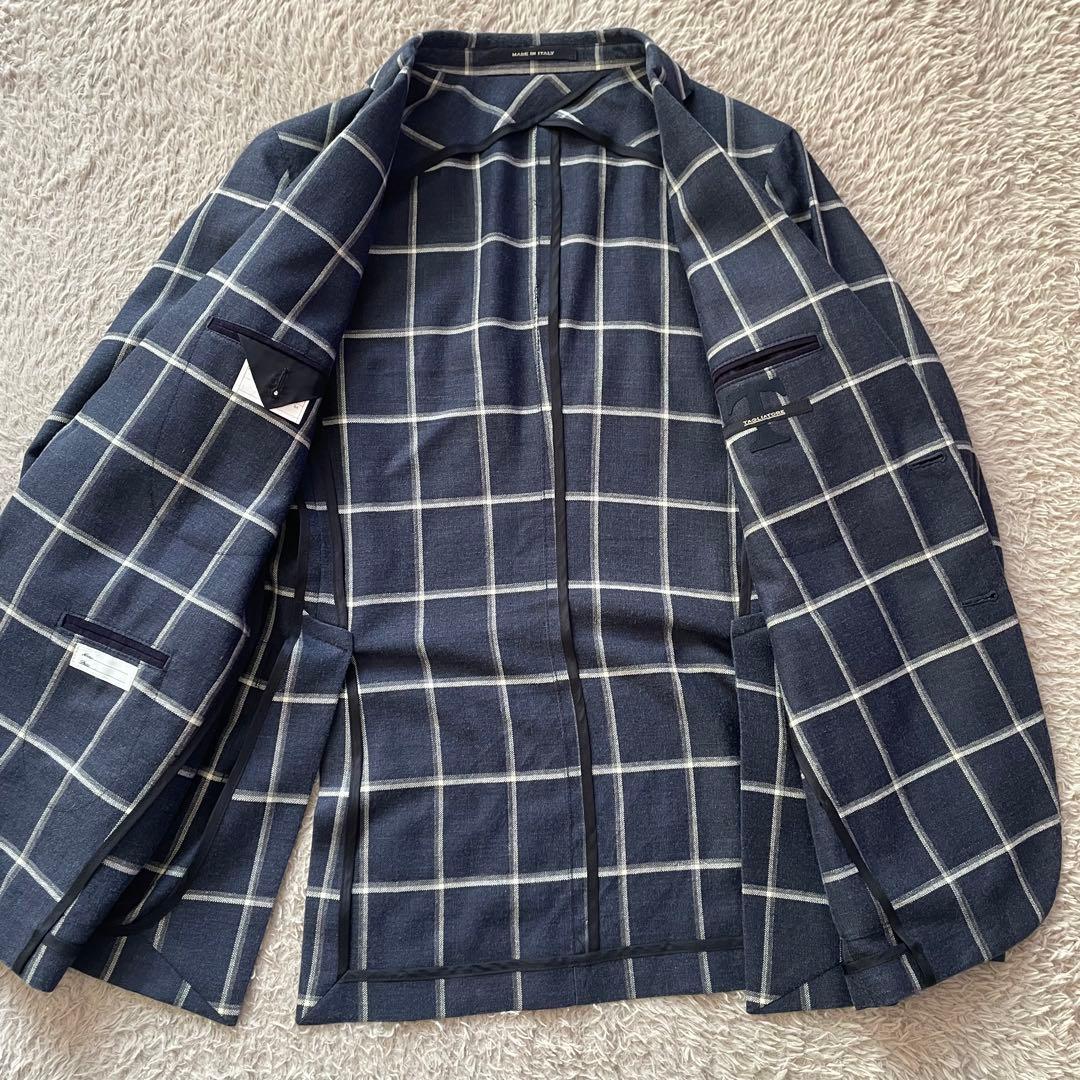 【新品未使用！】タリアトーレ　テーラードジャケット　チェック　ウール　シルク