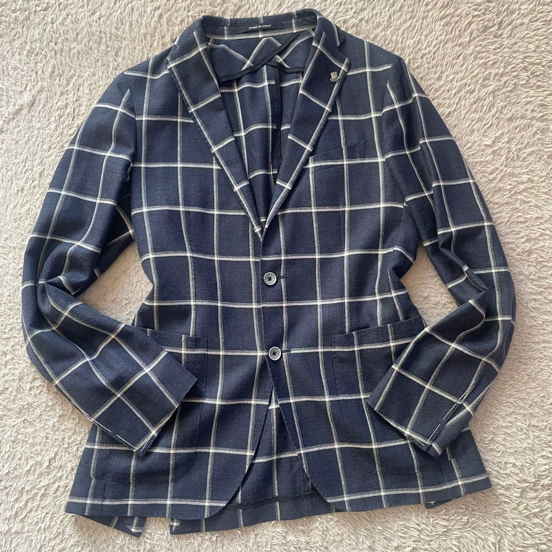 【新品未使用！】タリアトーレ　テーラードジャケット　チェック　ウール　シルク