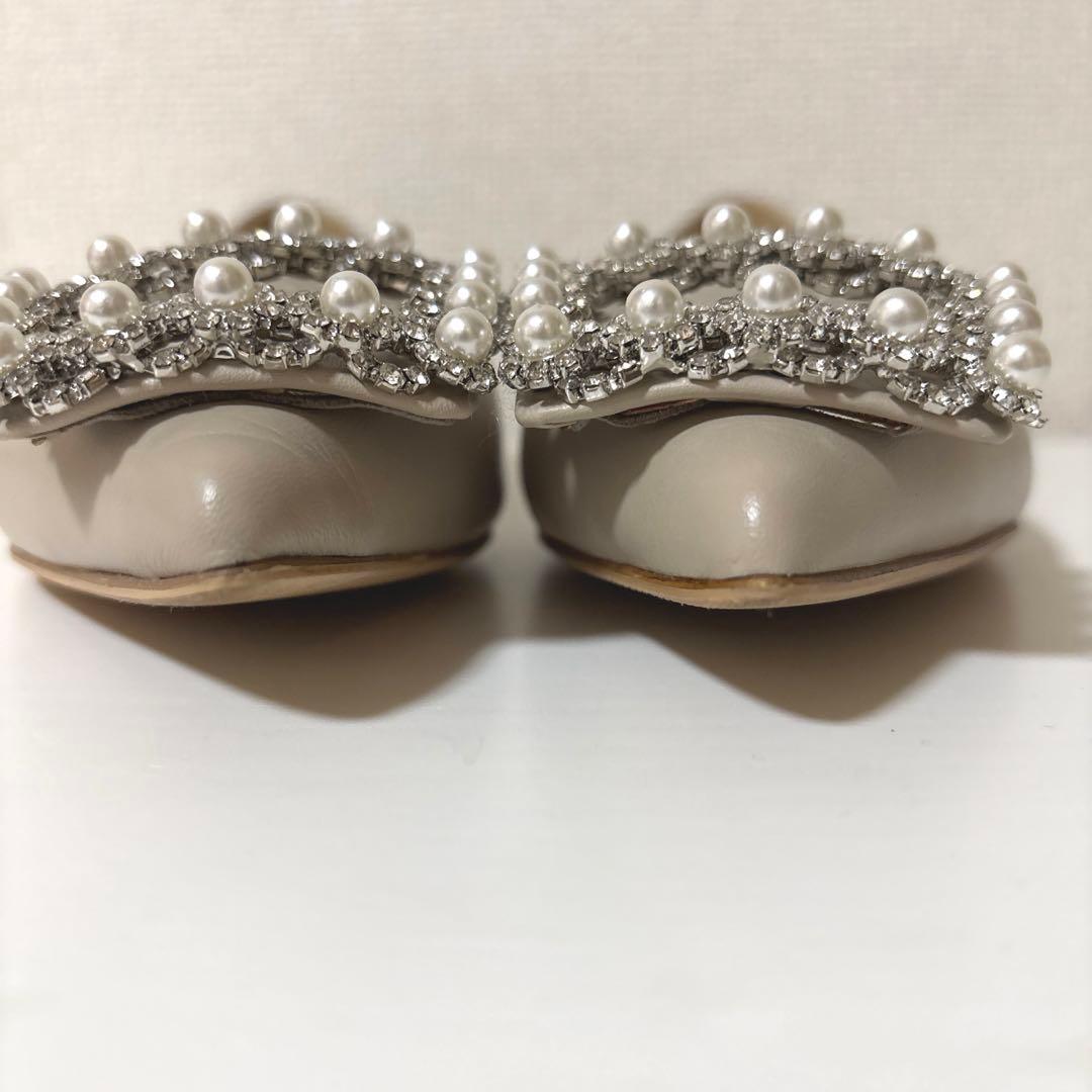 PIPPICHIC ピッピシック パール　バックル　フラット　パンプス