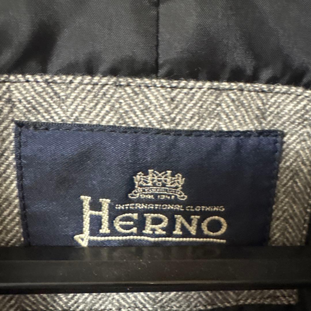 なここ様HERNOグレー ヘリンボーンコート