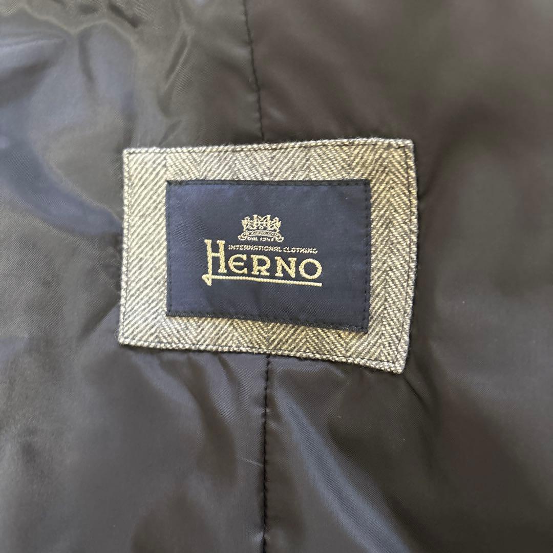 なここ様HERNOグレー ヘリンボーンコート
