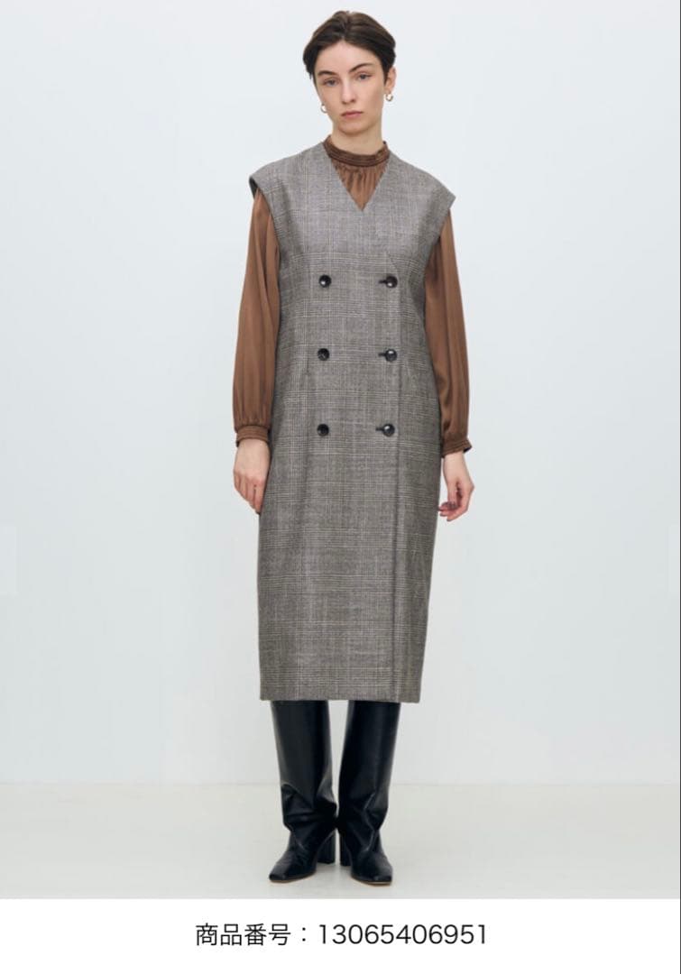 SILK AIR GLEN CHECK ジレワンピース TOMORROWLAND