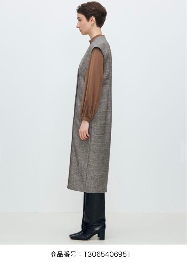 SILK AIR GLEN CHECK ジレワンピース TOMORROWLAND