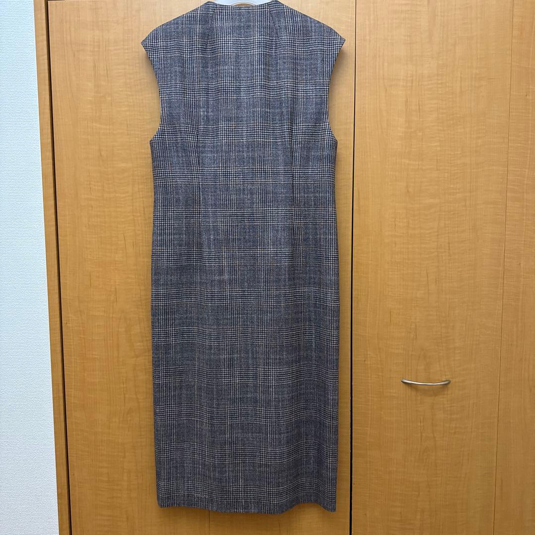 SILK AIR GLEN CHECK ジレワンピース TOMORROWLAND