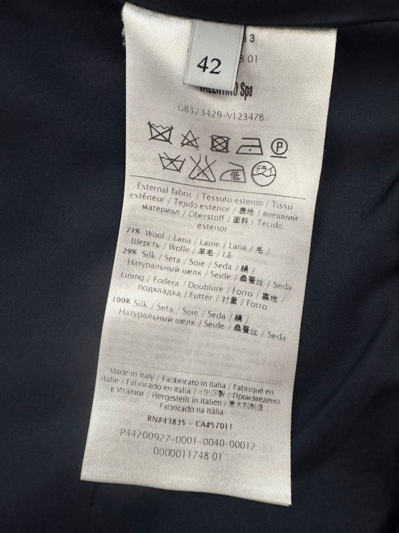 VALENTINO ネイビー テーラードジャケット イタリアサイズ42