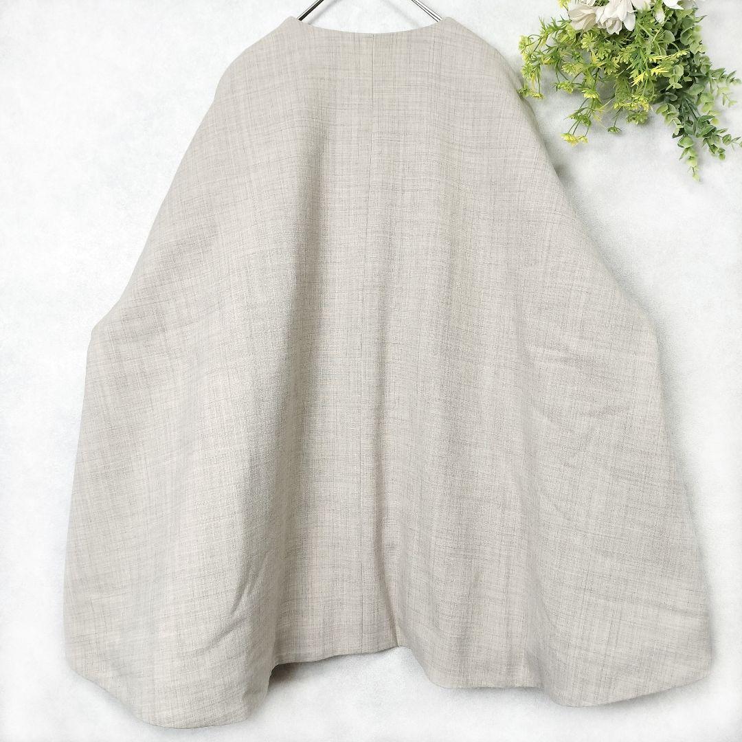 エンフォルド ケープコート ノーカラー 中綿キルティング ポンチョ ジャケット