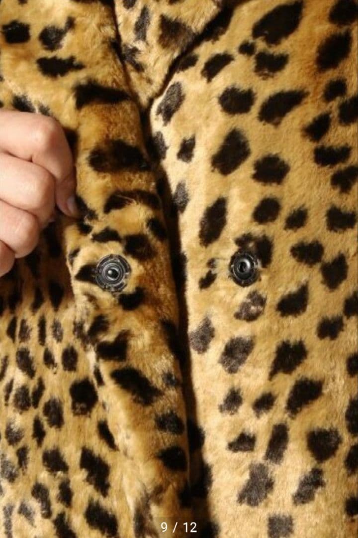 HACHE レオパードフェイクファーコート40　数回使用　イタリア製